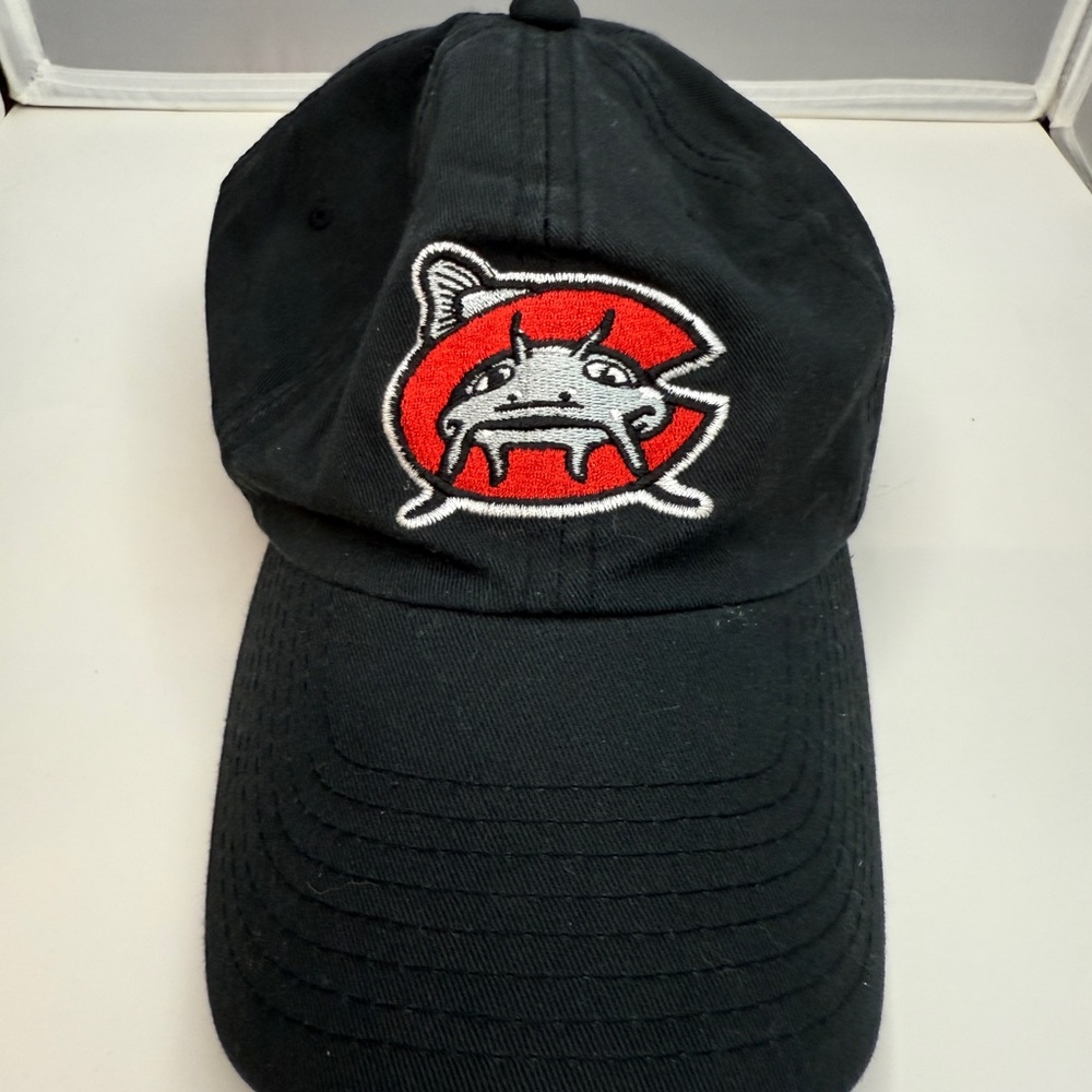 Black Baseball Cap with Embroidered Logo